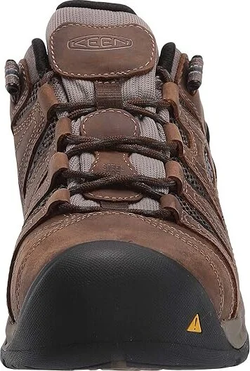 KEEN Utility Flint II Waterproof (Steel Toe) Men's Work Boots Cascade Brown/Orion Blue : 9.5 EE - Wide, Textile/Leather - Image 6
