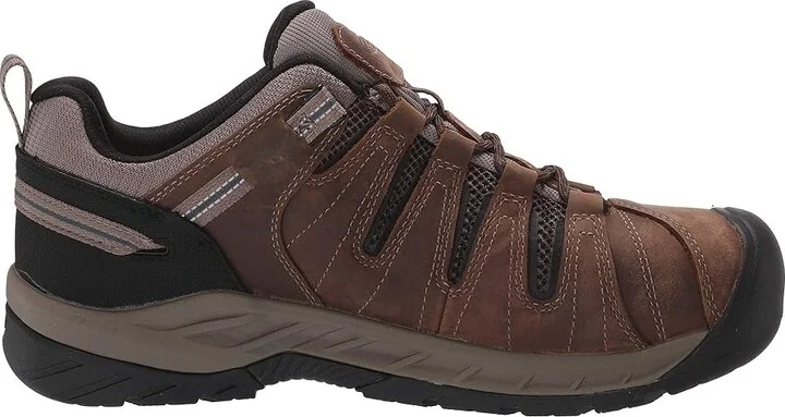 KEEN Utility Flint II Waterproof (Steel Toe) Men's Work Boots Cascade Brown/Orion Blue : 9.5 EE - Wide, Textile/Leather - Image 8