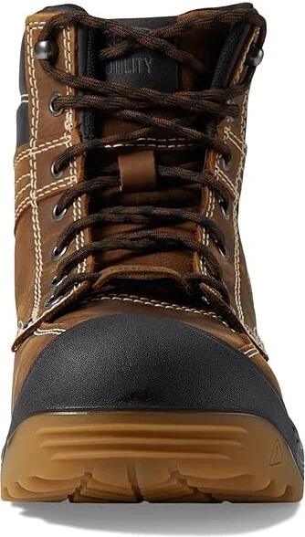 KEEN Utility Fort Wayne 6 WP Men's Shoes Dark Earth/Gum : 8.5 D - Medium, Leather - Image 2