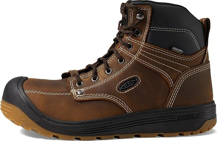 KEEN Utility Fort Wayne 6 WP Men's Shoes Dark Earth/Gum : 8.5 D - Medium, Leather - Image 6