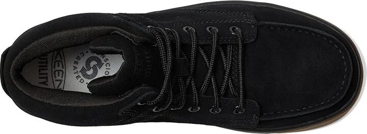 KEEN Utility Gibson Boot (Soft Toe) Men's Work Boots Black/Gum : 12 EE - Wide, Leather - Image 2