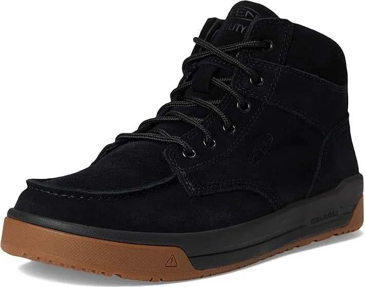 KEEN Utility Gibson Boot (Soft Toe) Men's Work Boots Black/Gum : 12 EE - Wide, Leather - Image 5