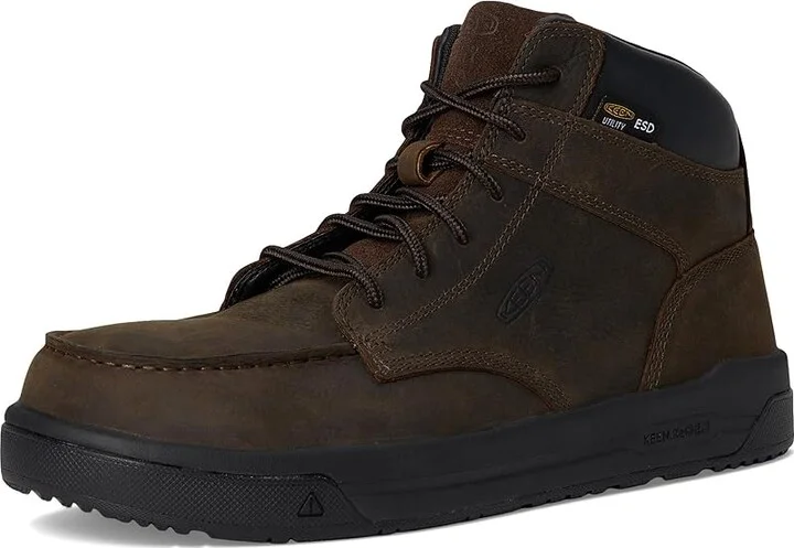 KEEN Utility Gibson ESD Boot (Carbon-Fiber Toe) Men's Work Boots Cascade Brown/Black : 14 D - Medium, Leather - Image 5