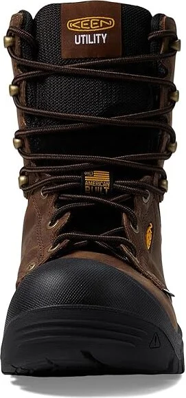 KEEN Utility Independence 8 Waterproof Soft Toe Men's Work Boots Dark Earth/Black : 9.5 D - Medium, Leather - Image 2