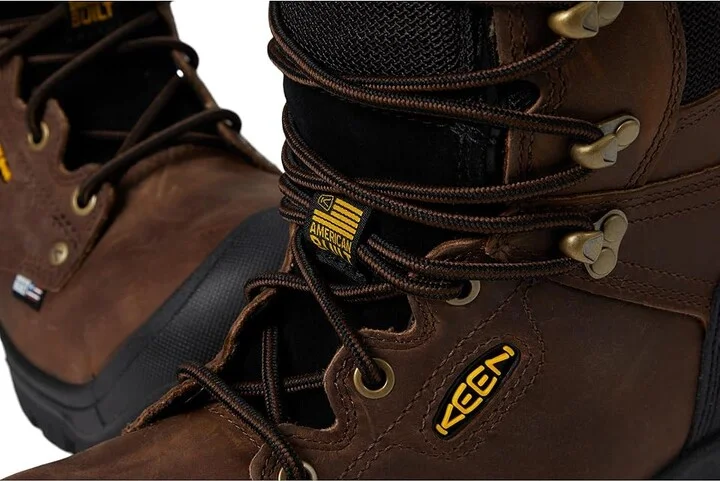 KEEN Utility Independence 8 Waterproof Soft Toe Men's Work Boots Dark Earth/Black : 9.5 D - Medium, Leather - Image 5