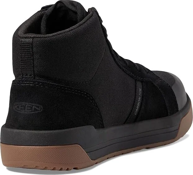 KEEN Utility Kenton Mid (Comp Toe) Men's Shoes Black/Gum : 7.5 D - Medium, Leather - Image 4