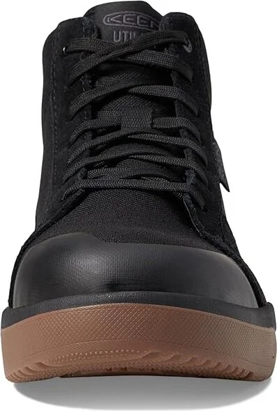 KEEN Utility Kenton Mid (Comp Toe) Men's Shoes Black/Gum : 7.5 D - Medium, Leather - Image 5