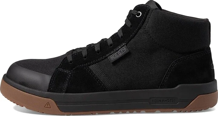 KEEN Utility Kenton Mid (Comp Toe) Men's Shoes Black/Gum : 7.5 D - Medium, Leather - Image 6