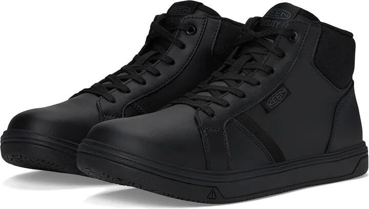 KEEN Utility Kenton Mid PTC Soft Toe Men's Work Boots Black/Black : 11.5 D - Medium, Leather/Rubber