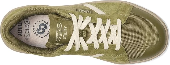 KEEN Utility Kenton Work Shoes (Soft Toe) Men's Work Boots Winter Moss/Birch : 8 D - Medium, Leather - Image 2