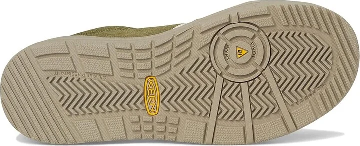 KEEN Utility Kenton Work Shoes (Soft Toe) Men's Work Boots Winter Moss/Birch : 8 D - Medium, Leather - Image 3