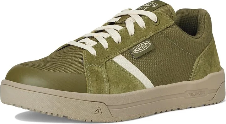 KEEN Utility Kenton Work Shoes (Soft Toe) Men's Work Boots Winter Moss/Birch : 8 D - Medium, Leather - Image 5