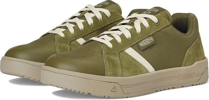 KEEN Utility Kenton Work Shoes (Soft Toe) Men's Work Boots Winter Moss/Birch : 8 D - Medium, Leather