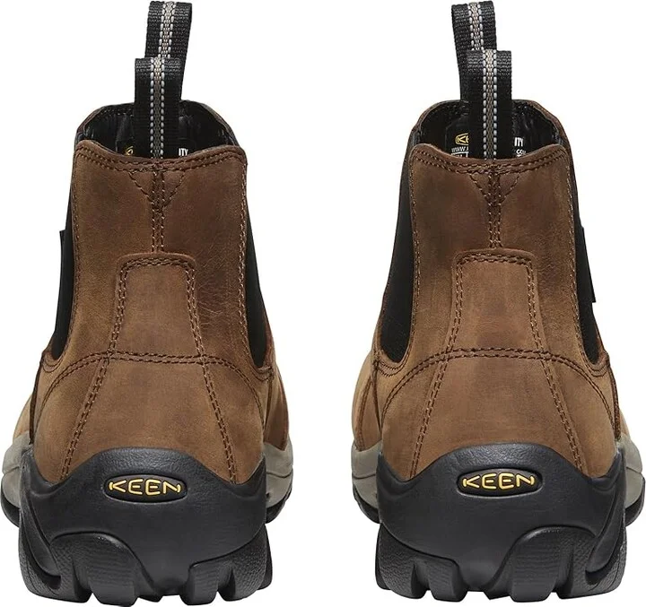 KEEN Utility Lansing Chelsea Steel Toe Men's Work Pull-on Boots Dark Earth/Brindle : 9 EE - Wide, Leather - Image 4
