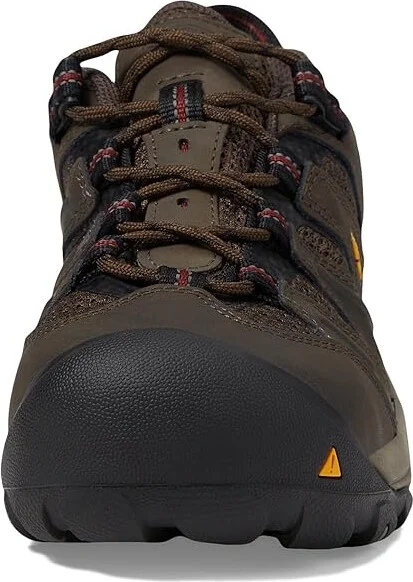 KEEN Utility Lansing Low (Steel Toe) Men's Work Boots Cascade Brown/Fired Brick : 9.5 EE - Wide, Leather - Image 4