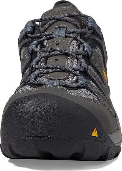 KEEN Utility Lansing Low (Steel Toe) Men's Work Boots Magnet/Majolica Blue : 9.5 EE - Wide, Leather - Image 4