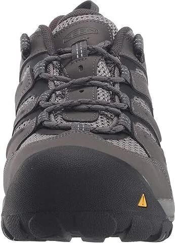 KEEN Utility Lansing Low (Steel Toe) Men's Work Boots Magnet/Majolica Blue : 9.5 EE - Wide, Leather - Image 6