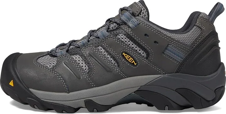 KEEN Utility Lansing Low (Steel Toe) Men's Work Boots Magnet/Majolica Blue : 9.5 EE - Wide, Leather - Image 7