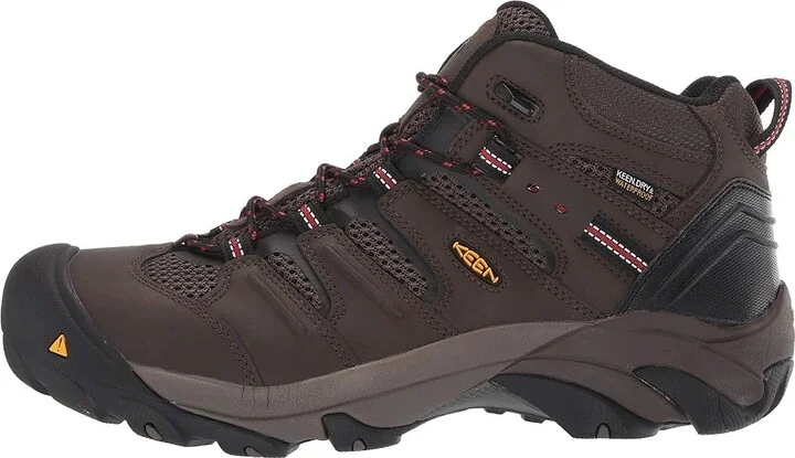 KEEN Utility Lansing Mid Waterproof Steel Toe Men's Work Boots Cascade Brown/Brindle : 9.5 EE - Wide, Leather - Image 7