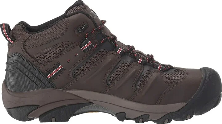 KEEN Utility Lansing Mid Waterproof Steel Toe Men's Work Boots Cascade Brown/Brindle : 9.5 EE - Wide, Leather - Image 8