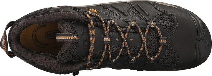 KEEN Utility Lansing Mid Waterproof Steel Toe Men's Work Boots Raven/Tawny Olive : 10 D - Medium, Leather - Image 3