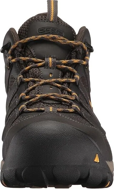 KEEN Utility Lansing Mid Waterproof Steel Toe Men's Work Boots Raven/Tawny Olive : 10 D - Medium, Leather - Image 6
