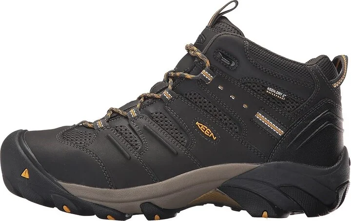 KEEN Utility Lansing Mid Waterproof Steel Toe Men's Work Boots Raven/Tawny Olive : 10 D - Medium, Leather - Image 7