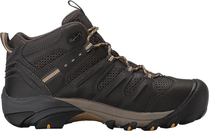 KEEN Utility Lansing Mid Waterproof Steel Toe Men's Work Boots Raven/Tawny Olive : 10 D - Medium, Leather - Image 8