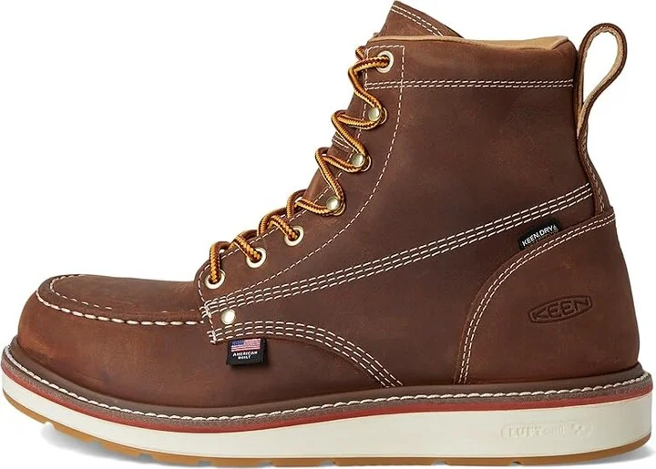 KEEN Utility Liberty 6 Waterproof Boot (Carbon-Fiber Toe) Men's Work Boots Chestnut/Gum : 7 D - Medium, Leather - Image 6