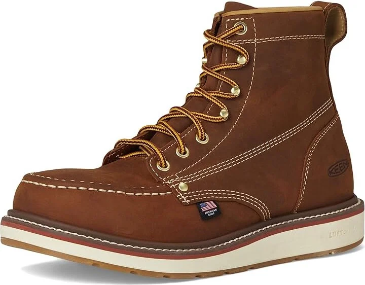 KEEN Utility Liberty 6 Waterproof Boot (Soft Toe) Men's Work Boots Leather Brown/Birch : 11 EE - Wide - Image 5