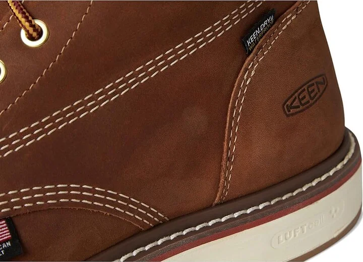 KEEN Utility Liberty 8 Waterproof Boot (Soft Toe) Men's Work Boots Leather Brown/Birch : 11 EE - Wide - Image 7