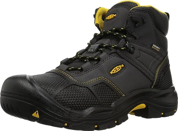 KEEN Utility Logandale Waterproof Steel Toe Men's Work Boots Raven/Black : 9.5 EE - Wide, Synthetic - Image 2