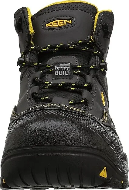 KEEN Utility Logandale Waterproof Steel Toe Men's Work Boots Raven/Black : 9.5 EE - Wide, Synthetic - Image 6