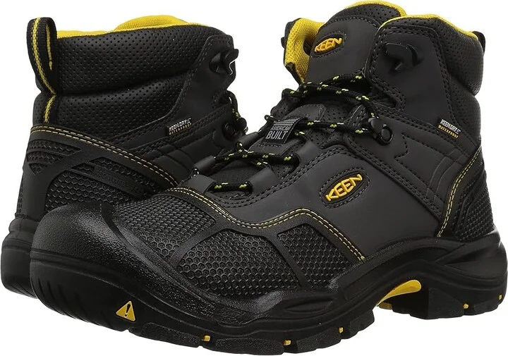 KEEN Utility Logandale Waterproof Steel Toe Men's Work Boots Raven/Black : 9.5 EE - Wide, Synthetic