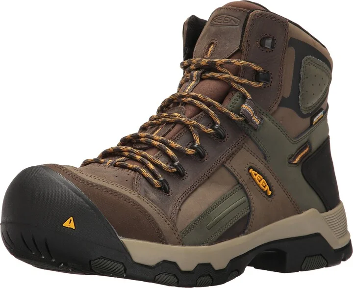 KEEN Utility mens Davenport Mid Composite Toe Waterproof Work Shoe