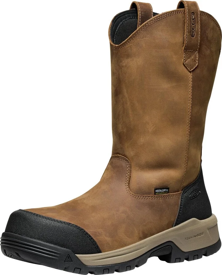 KEEN Utility Men's Evanston Composite Toe Waterproof Leather Durable Construction Pull On Work Boots