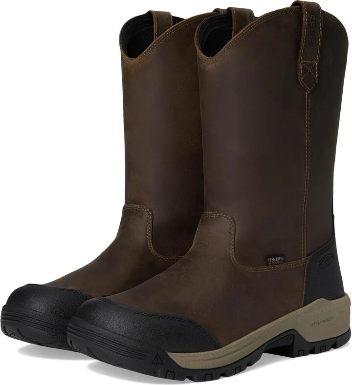 KEEN Utility Men's Evanston Soft Toe Waterproof Leather Durable Construction Pull On Work Boots