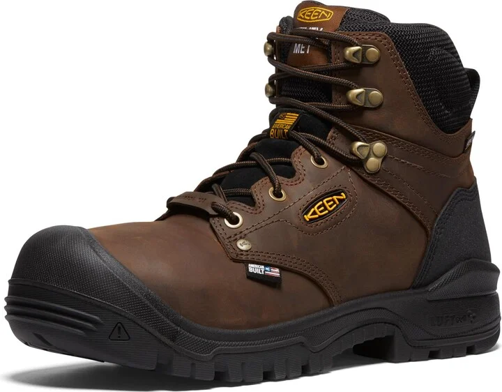 KEEN Utility Men's Independence 6” Composite Toe Internal Metatarsal Guard Waterproof Work Boots