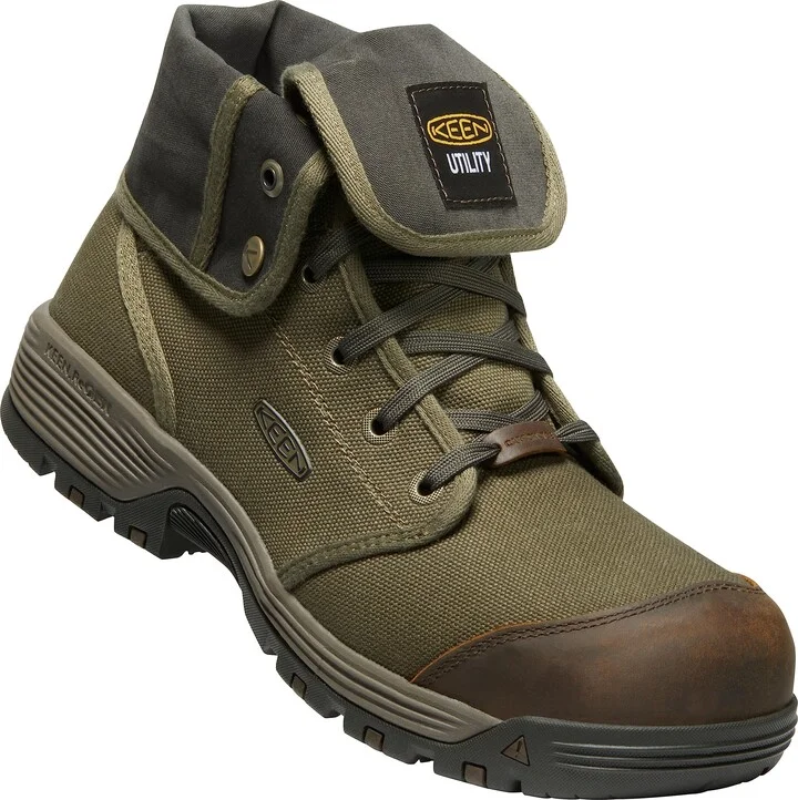 KEEN Utility Men's Roswell Mid Height Composite Toe Canvas Work Boots