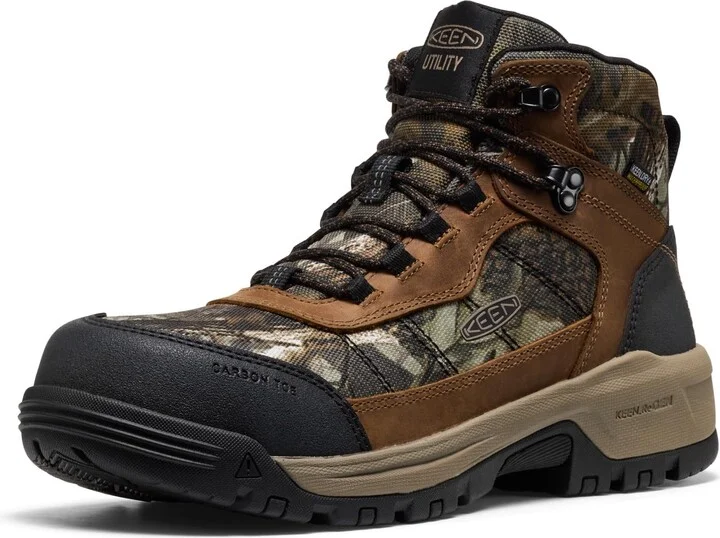 KEEN Utility Men's Skokie Hiker Style Mid Height Composite Toe 90 Degree Waterproof Work Boots