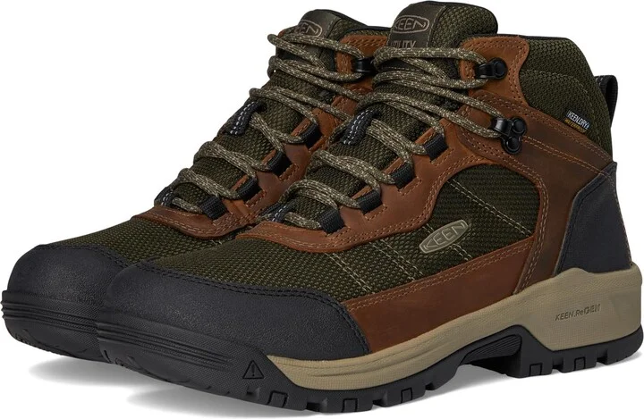 KEEN Utility Men's Skokie Hiker Style Mid Height Soft Toe 90 Degree Waterproof Work Boots