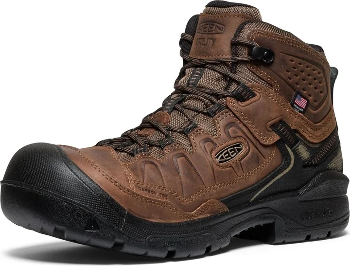 KEEN Utility Men's Targhee 4 Mid Height Composite Toe American Built Waterproof Durable Construction Work Boots