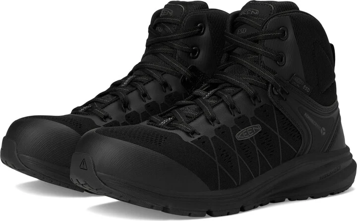 KEEN Utility Men's Vista Energy Mid Height Composite Toe ESD Industrial Work Sneakers