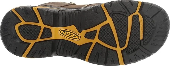 KEEN Utility Mt. Vernon 6 External Met (Steel Toe) Men's Work Pull-on Boots Cascade Brown/Tawney Olive : 9.5 EE - Wide, Suede - Image 4