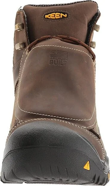 KEEN Utility Mt. Vernon 6 External Met (Steel Toe) Men's Work Pull-on Boots Cascade Brown/Tawney Olive : 9.5 EE - Wide, Suede - Image 6