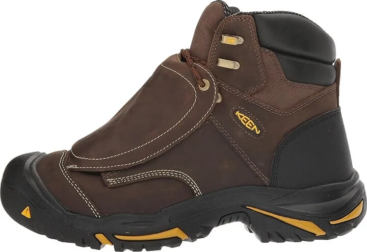 KEEN Utility Mt. Vernon 6 External Met (Steel Toe) Men's Work Pull-on Boots Cascade Brown/Tawney Olive : 9.5 EE - Wide, Suede - Image 7