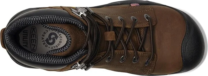 KEEN Utility Mt Vernon II 6 Waterproof Boot (Steel Toe) Men's Hiking Boots Dark Earth/Black : 7.5 D - Medium, Leather - Image 2