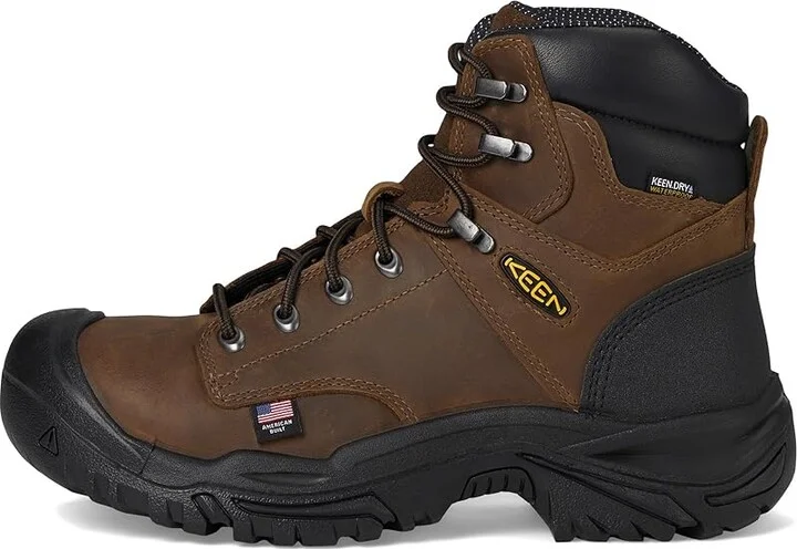 KEEN Utility Mt Vernon II 6 Waterproof Boot (Steel Toe) Men's Hiking Boots Dark Earth/Black : 7.5 D - Medium, Leather - Image 6