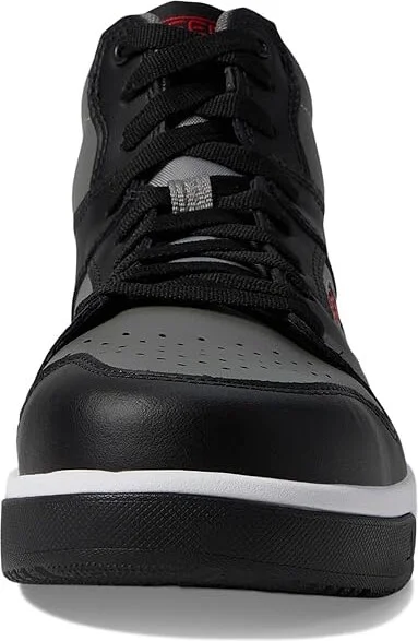 KEEN Utility Overton Mid (Comp Toe) Men's Work Boots Steel Grey/Black : 7 D - Medium, Textile - Image 2