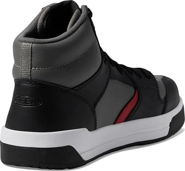 KEEN Utility Overton Mid (Comp Toe) Men's Work Boots Steel Grey/Black : 7 D - Medium, Textile - Image 4